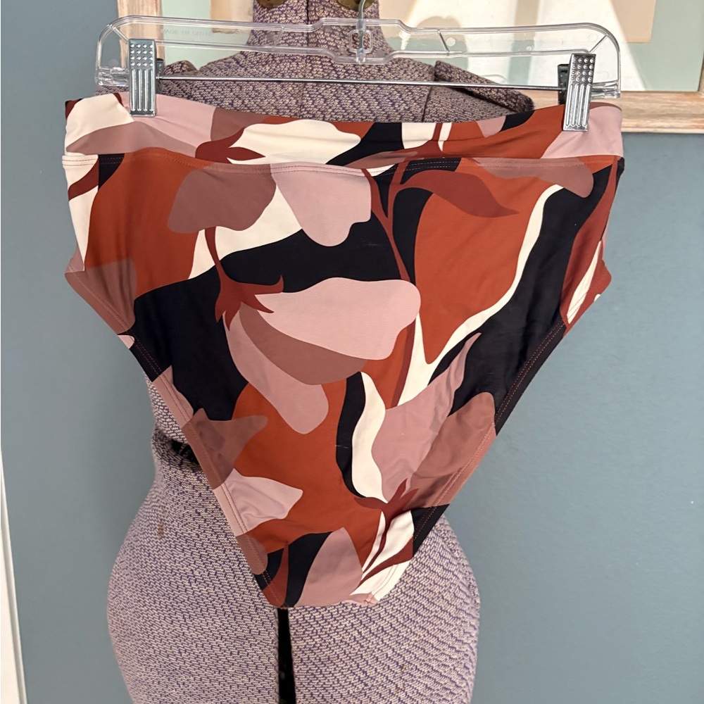 Antonio Melani Abstract Floral High-Waisted Bikini Bottom